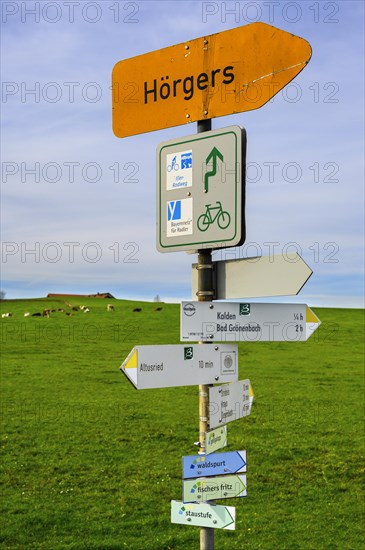 Signpost near Altusried