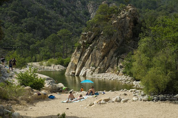 River with sandy beach