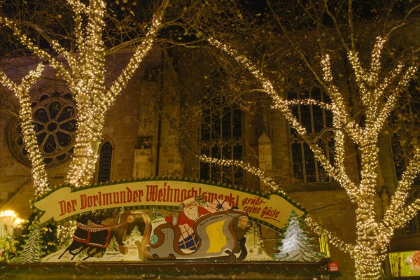 Deko und Schrift Dortmunder Christmas market