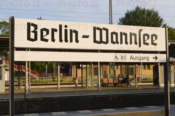 Stop sign on the platform