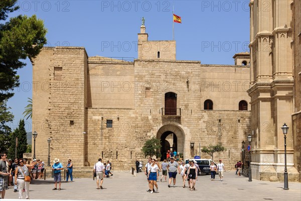 View of the main entrance of Alcazar Real Palazzo Reale dell Almudaina