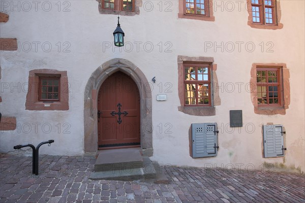 House facade with door of the town hall