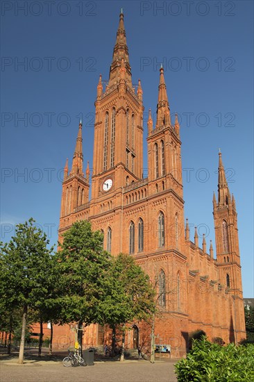 Neo-Gothic market church and landmark