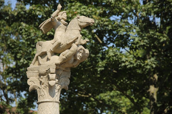 Historical Roman Jupiter Column at Schierstein Harbour