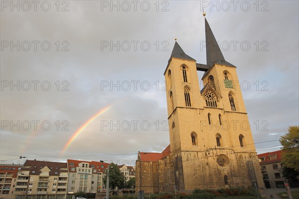 Gothic Martini Church and Landmark with Rainbow