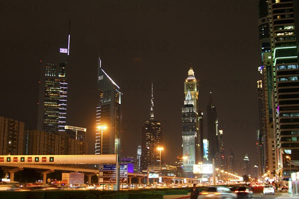 Sheikh Zayed Road by night