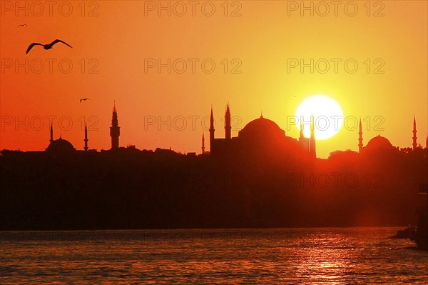 Mosque Hagia Sophia at sunset