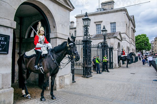 Guardsmen of the Royal Horse Guards in Whitehall