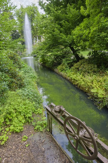 View of the fountain in the park