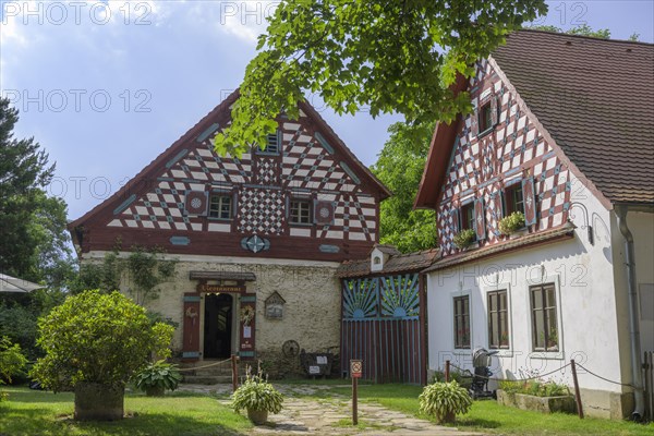 Restaurant Skanzen in the museum village with Egerland half-timbered houses