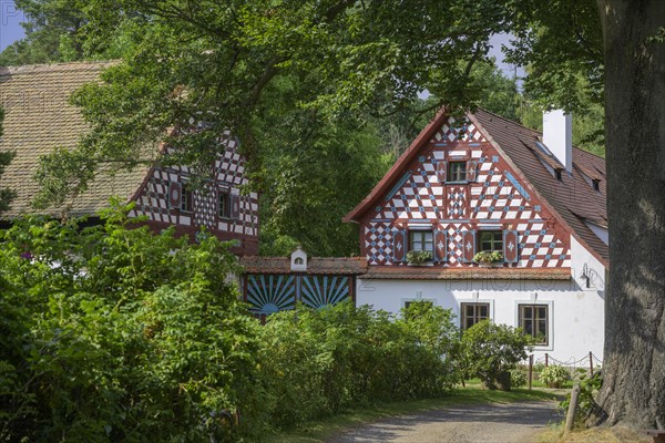 Restaurant Skanzen in the museum village with Egerland half-timbered houses