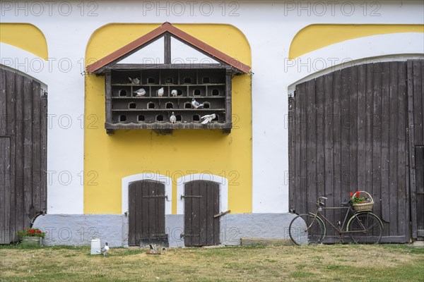 Farm building with dovecote at the restaurant Selsky Dvur