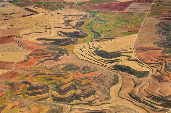 Aerial view of a Spanish landscape near Segovia