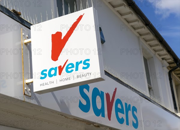 Savers Health and Beauty shopfront shop signs