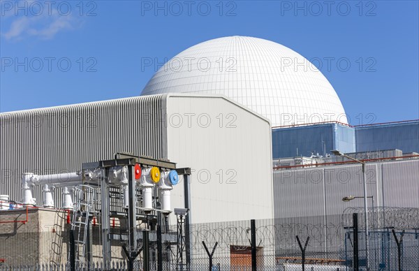 White dome PWR Pressurised Water Reactor nuclear power station