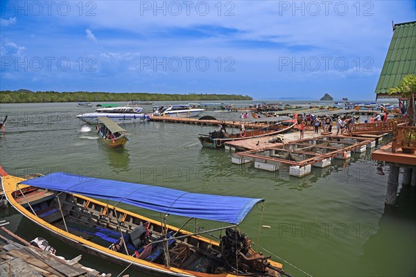 Moorings at the Muslim stilt village of Koh Panyi