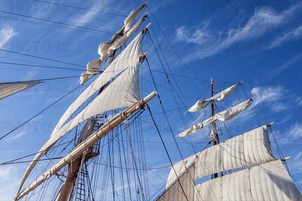 Tall masts of the Star of India sailboat