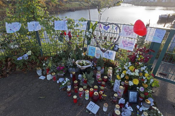 Memorial for a father of a family who died in an accident by the road