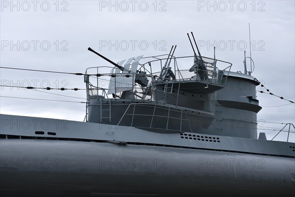 Gun turret of a submarine in Kiel