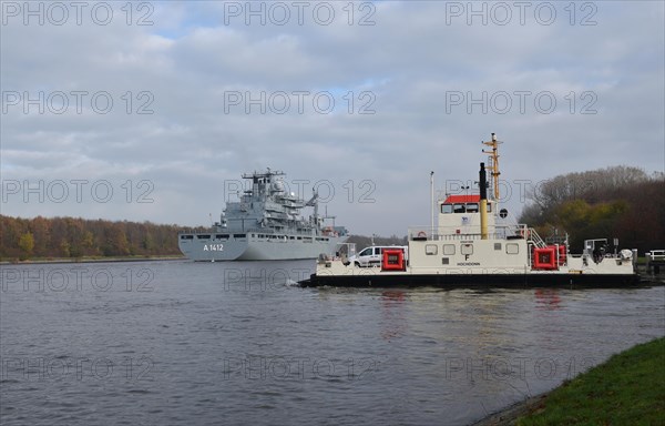 German Navy car ferry and task force supply vessel