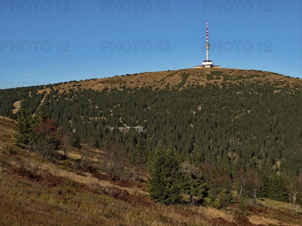 TV Tower on Meadow Hill in the Altvater Mountains in the Altvater National Nature Reserve