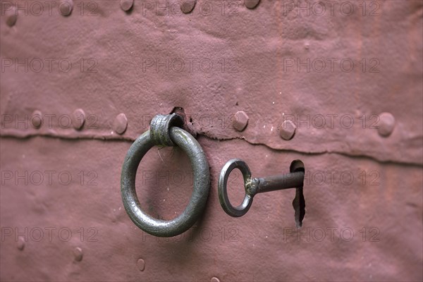 Knocker and key of a late medieval sacristy door