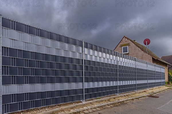 Modern privacy screen in front of a private house