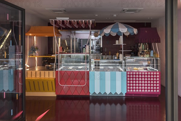 Ice cream parlour in the style of the 1950s
