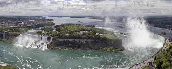 The American Falls & Horseshoe Falls at Niagara Falls