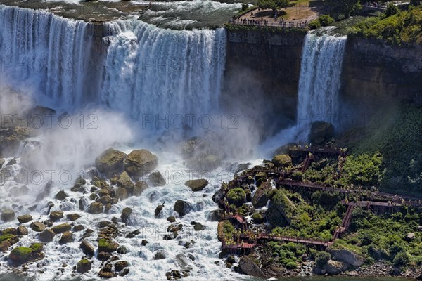 Visitors at The American Falls at Niagara Falls