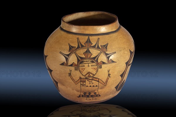 Polychrome Jar with Katsina Designs