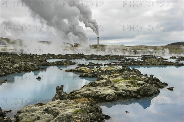 Cooling Pools at the Blue Lagoon Geothermal Power Plant