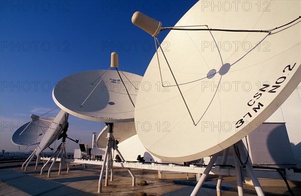 Parabolic Antennas on Rooftop