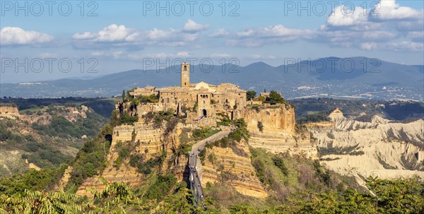 View of old hill-top town of Civita di Bagnoregio