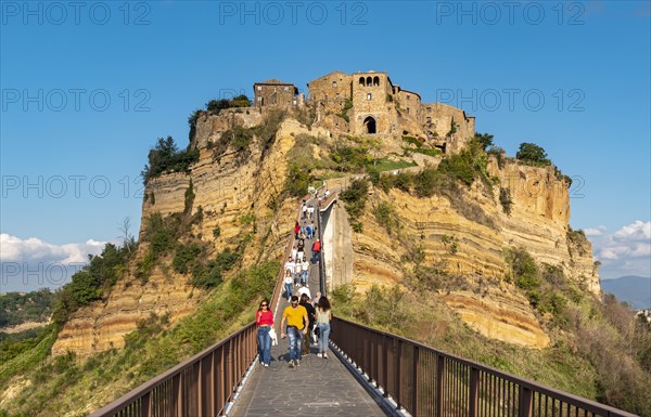 Footbridge access to the hill-top town of Civita di Bagnoregio