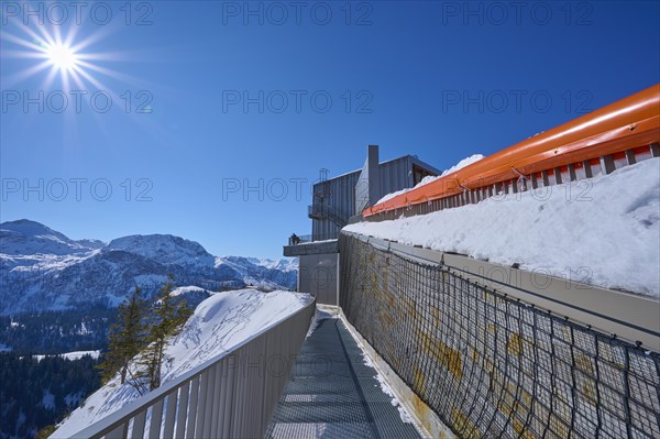 Mountain house on Jenner mountain in winter