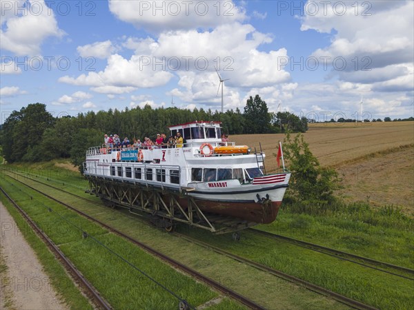 Ship Marabut on transport wagon