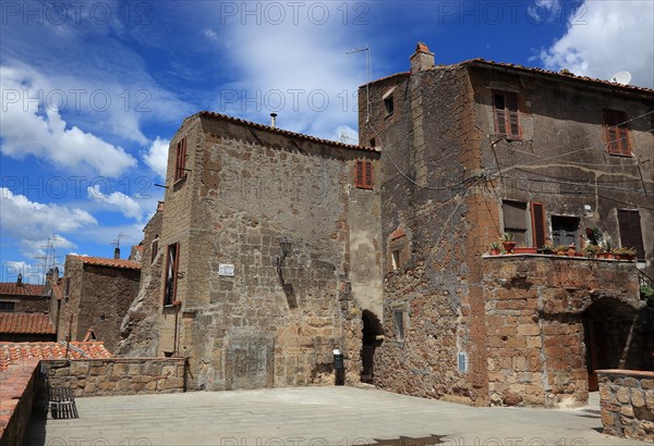 Square in the old town of Pitigliano