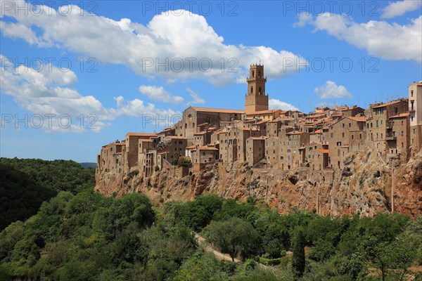 View of the old town of Pitigliano