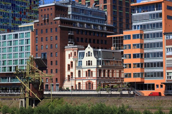 Ensemble of buildings along the Julo-Levin bank in the Media Harbour