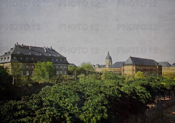 The Deutschordenspalais and the Electoral Palace in Mainz in 1910