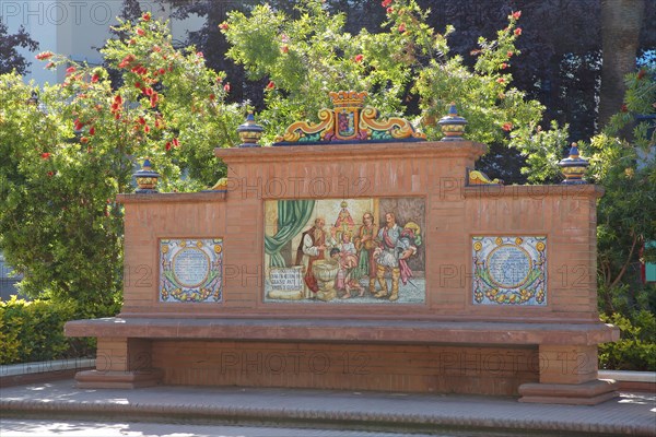 Urban history wall plaque Plaza de San Francisco in Badajoz