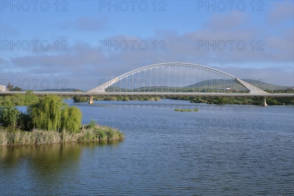 Modern Puente Lusitanos built in 1992 across the Rio Guadiana in Badajoz