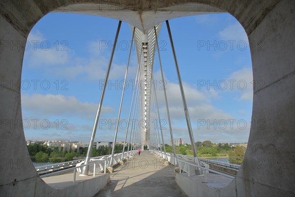 Modern construction of the Puente Lusitanos built in 1992 in Badajoz