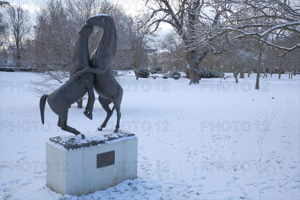 Playing stallions by Gerhard Marcks