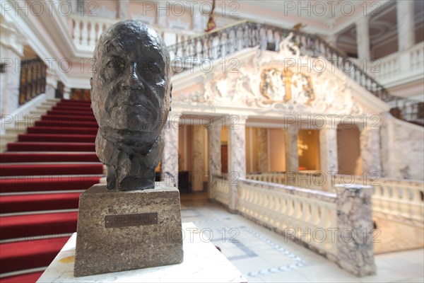 Bust of Otto Henkell in the Marble Hall of the Henkell Sparkling Wine Cellars