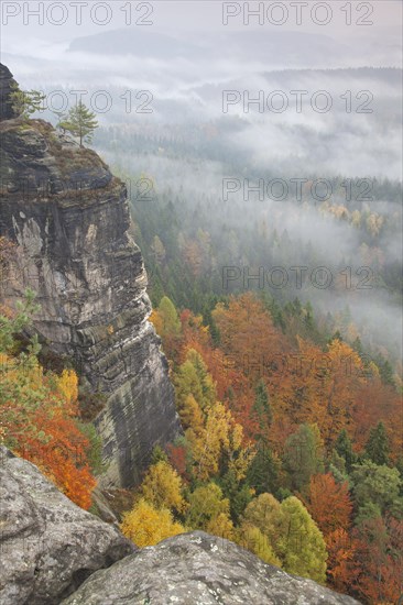 View from Mount Gleitmannshorn over the Kleiner Zschand to Mount Winterstein