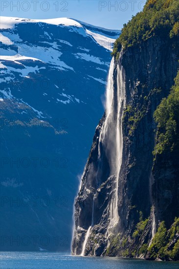 Seven Sisters Waterfalls on the ferry to Geiranger