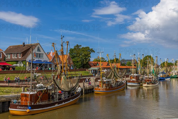 Harbour with cutters in Greetsiel