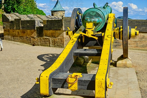 Historical cannon on the parapet